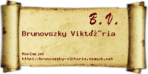 Brunovszky Viktória névjegykártya